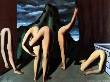 Abstracto famoso Painting - intermedio 1928 Surrealismo